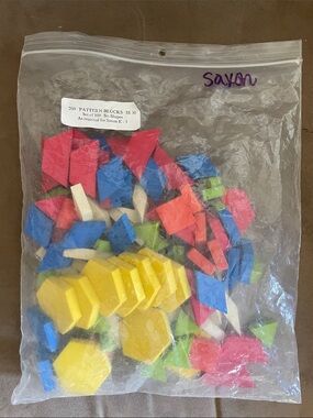 Saxon Math Pattern Blocks Set - Multicolor For Grades K-3 Incomplete